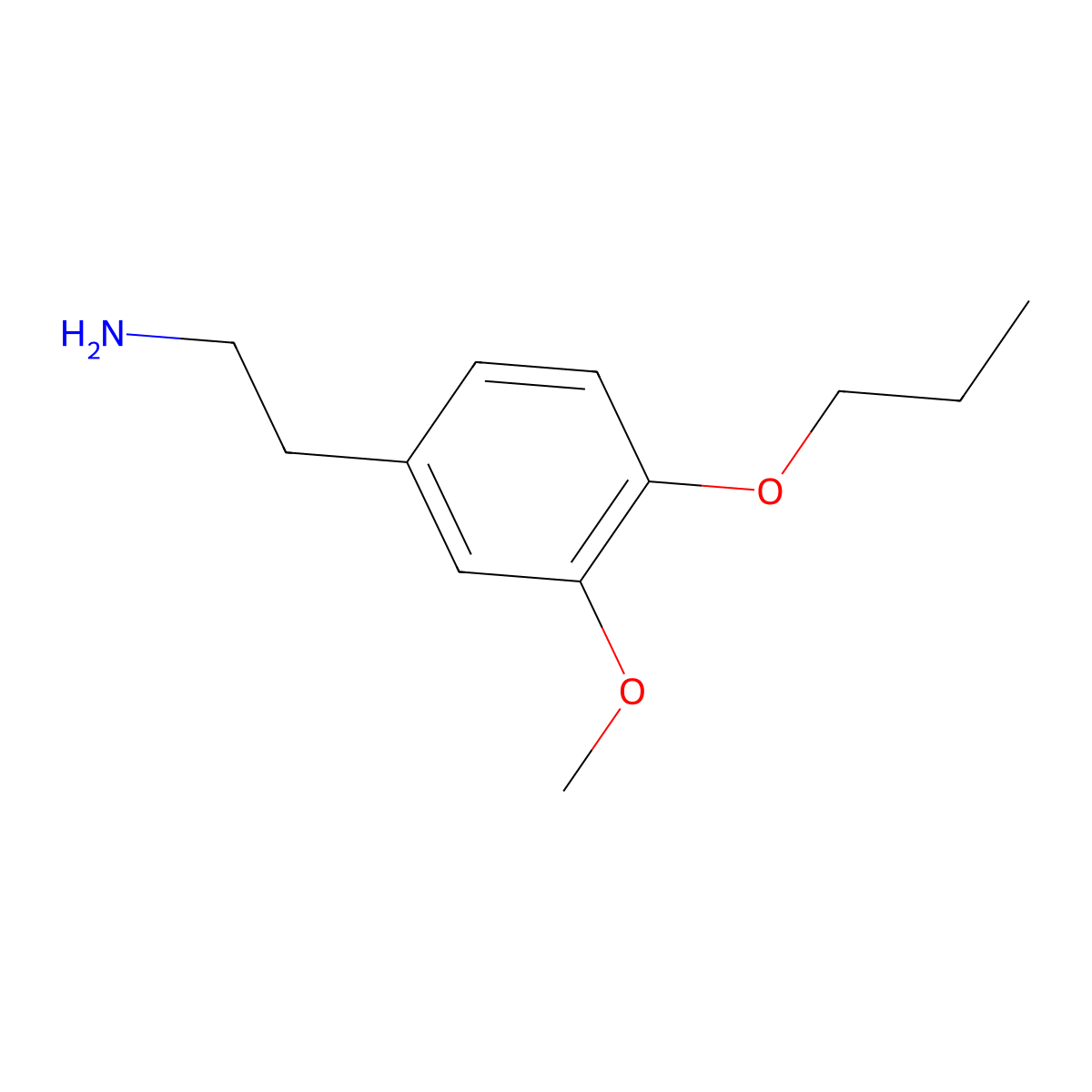 2-(3-Methoxy-4-propoxyphenyl)ethanamine molecular structure, CAS 86456-98-6
