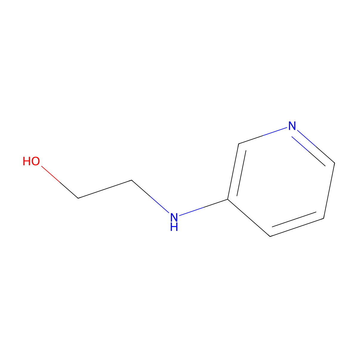 2-[(Pyridin-3-yl)amino]ethan-1-ol molecular structure, CAS 86460-09-5