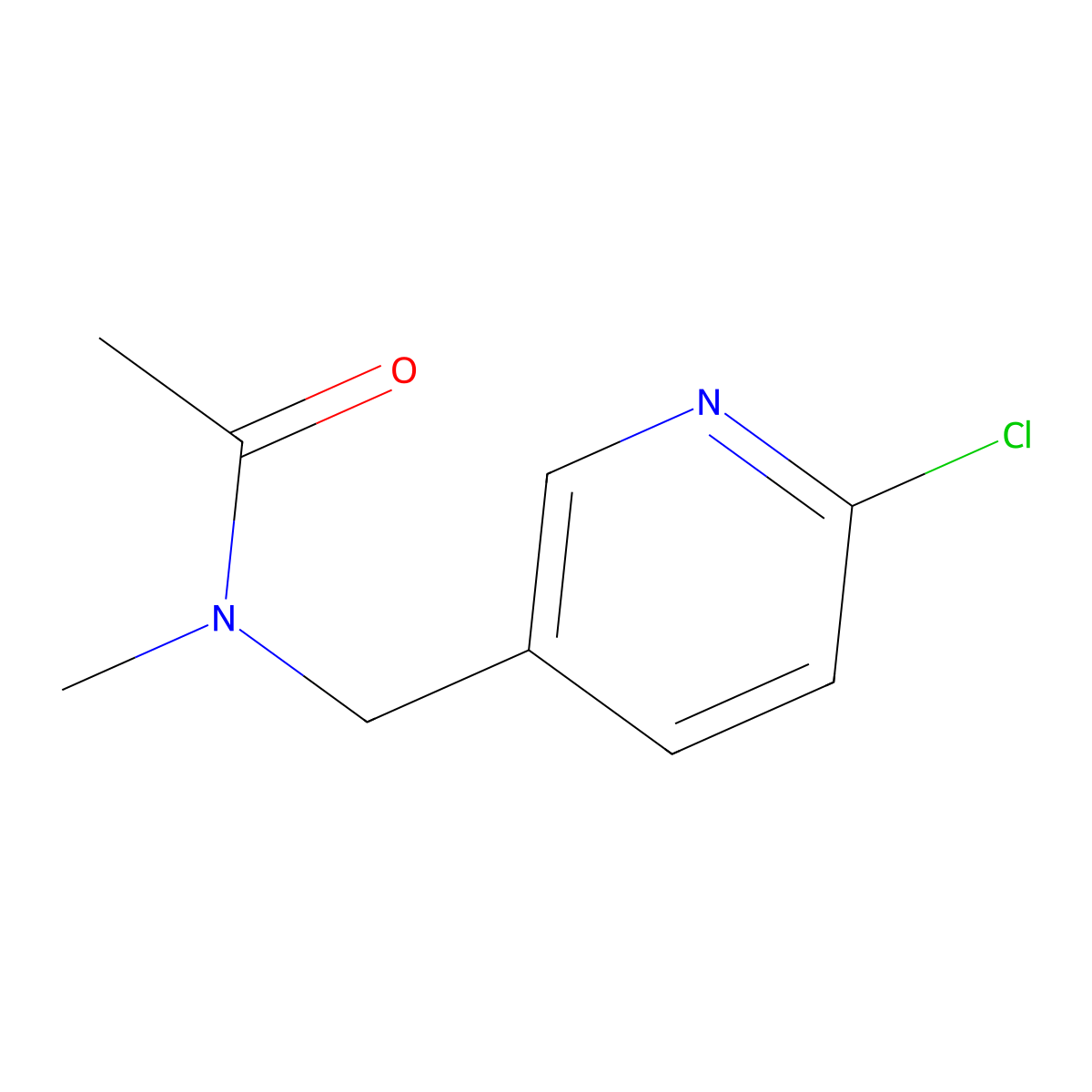 N-[(6-chloropyridin-3-yl)methyl]-N-methylacetamide molecular structure, CAS 864628-19-3