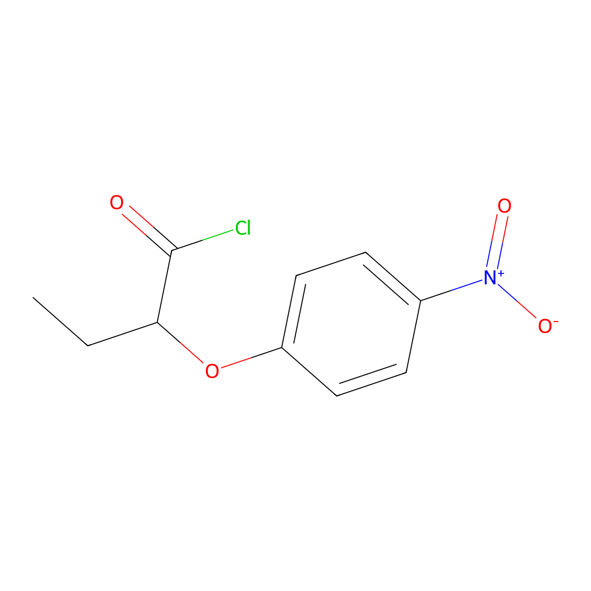 2-(4-Nitrophenoxy)butanoyl chloride molecular structure, CAS 86464-92-8
