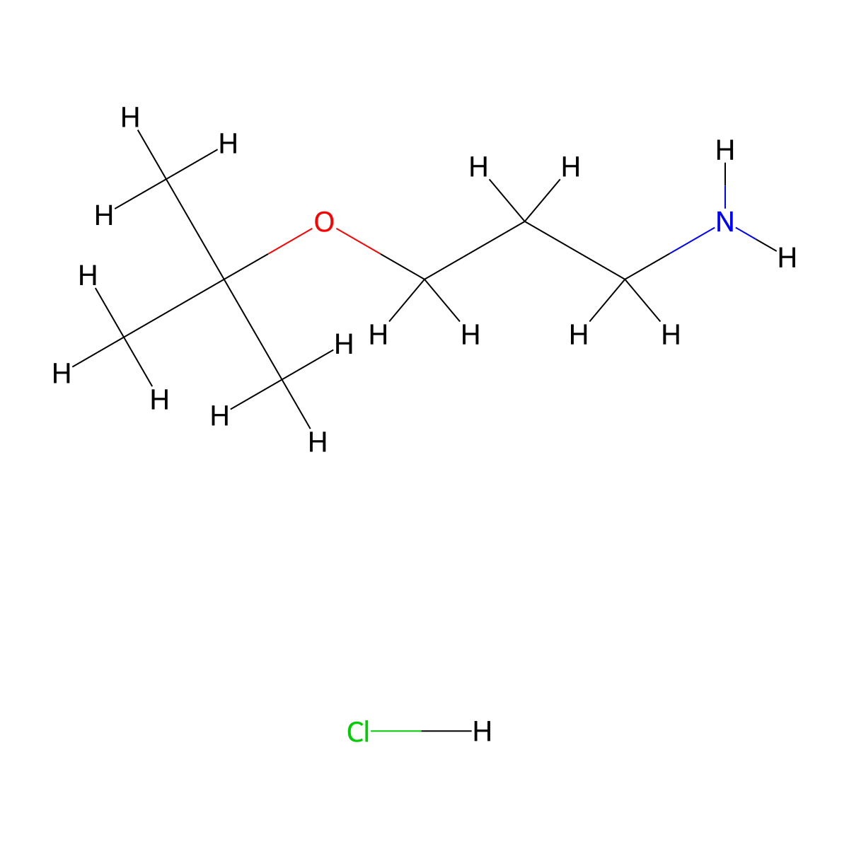 3-(tert-Butoxy)propylamine hydrochloride molecular structure, CAS 864658-14-0