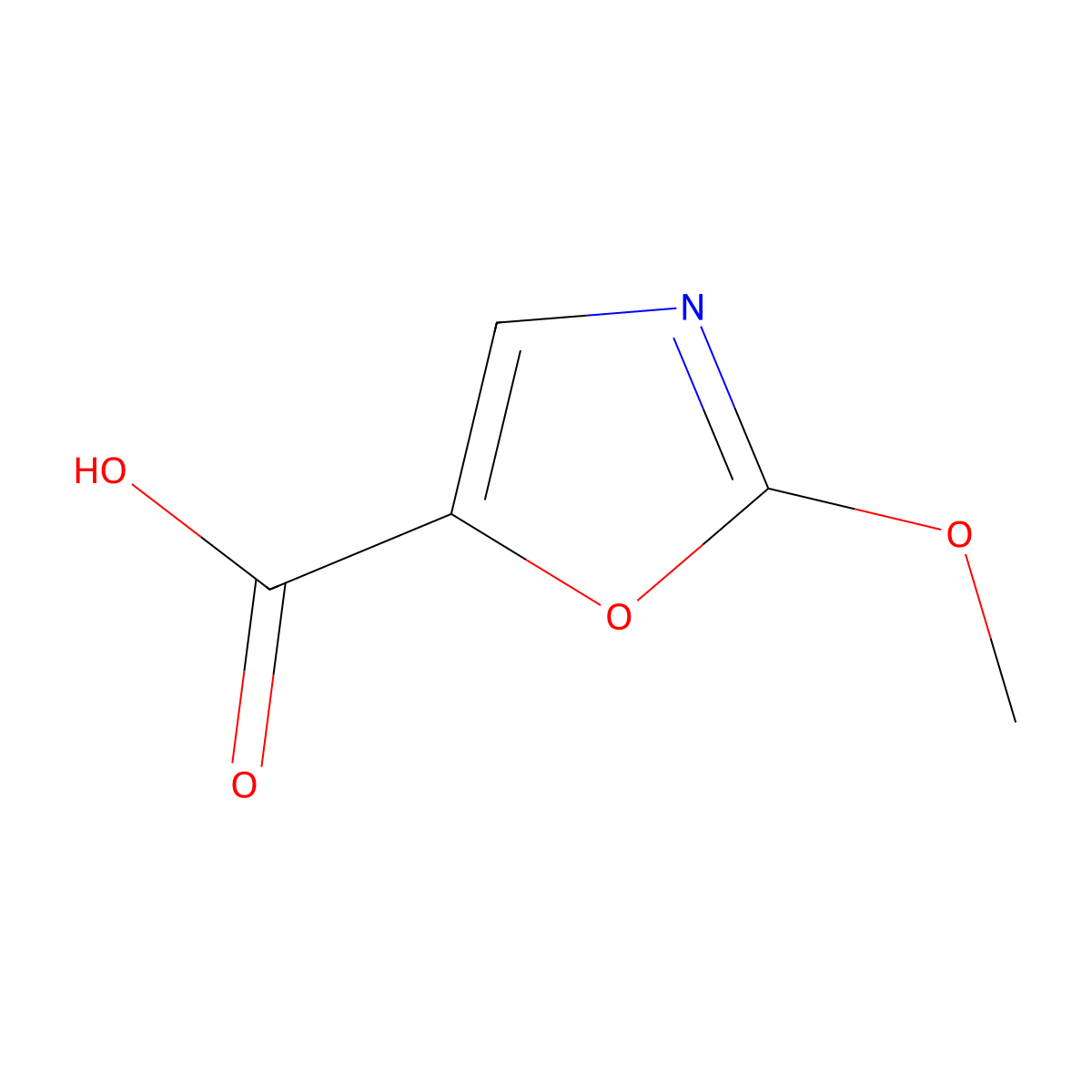 2-Methoxyoxazole-5-carboxylic acid molecular structure, CAS 864659-19-8