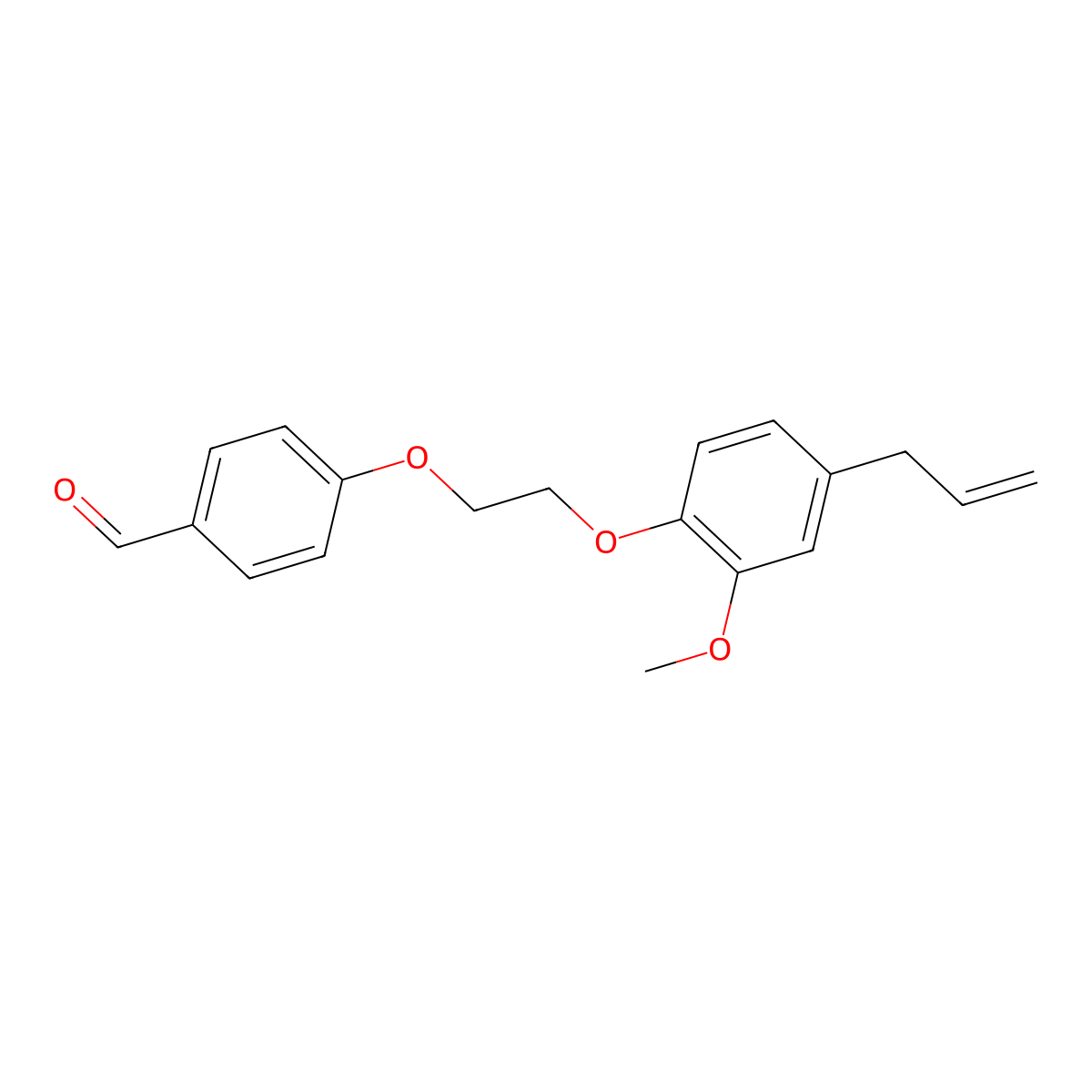 4-[2-(2-Methoxy-4-prop-2-enylphenoxy)ethoxy]benzaldehyde molecular structure, CAS 864663-81-0