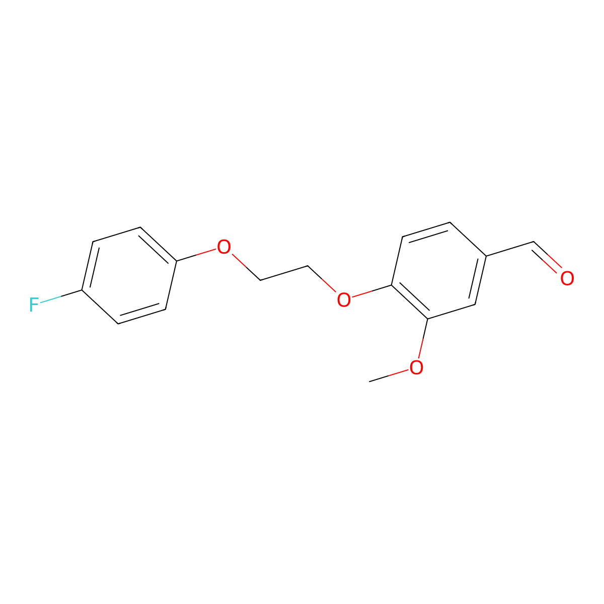 4-[2-(4-Fluorophenoxy)ethoxy]-3-methoxybenzaldehyde molecular structure, CAS 864664-44-8