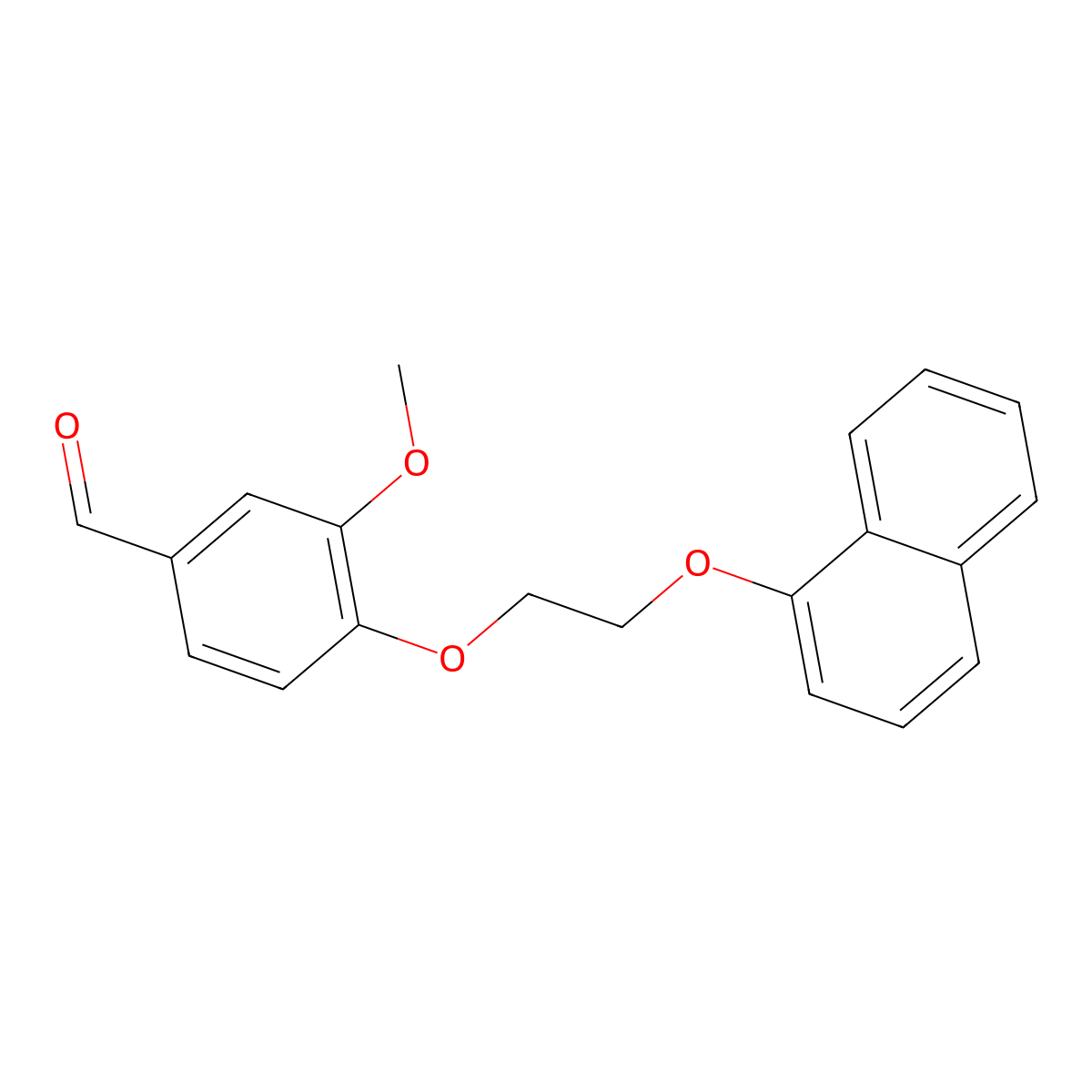 3-Methoxy-4-(2-naphthalen-1-yloxyethoxy)benzaldehyde molecular structure, CAS 864664-69-7