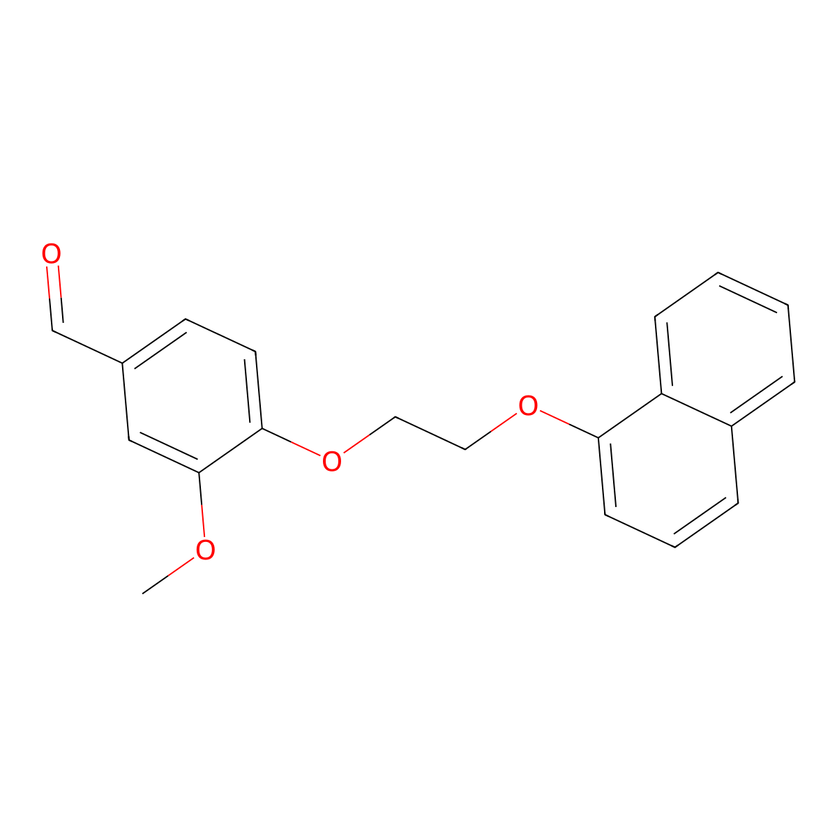 3-Methoxy-4-(2-naphthalen-1-yloxyethoxy)benzaldehyde molecular structure, CAS 864664-69-7