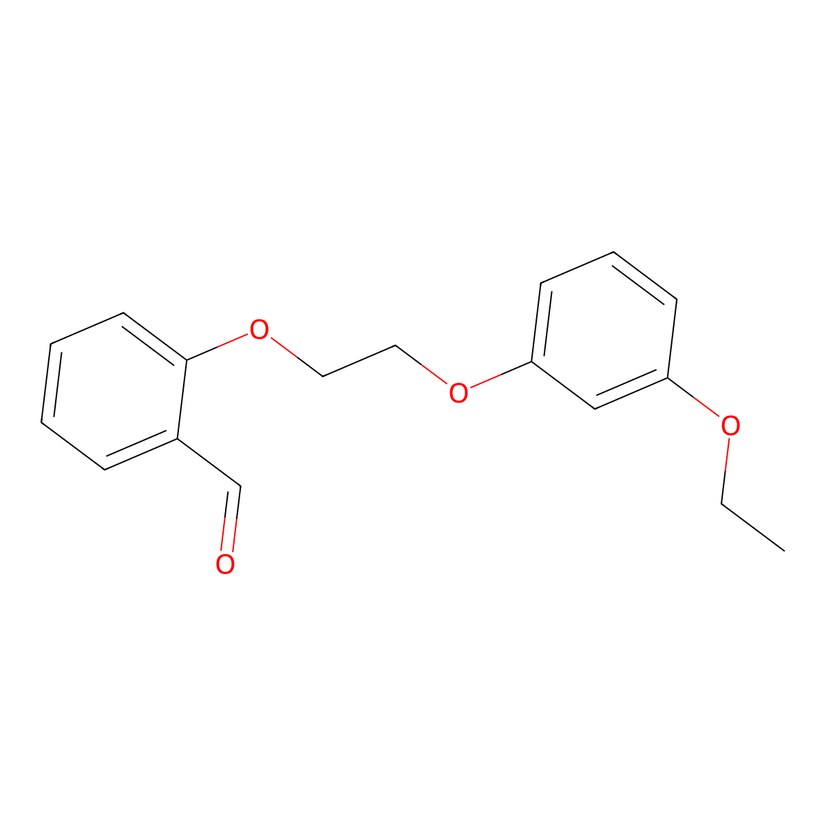 2-[2-(3-Ethoxyphenoxy)ethoxy]benzaldehyde molecular structure, CAS 864664-70-0