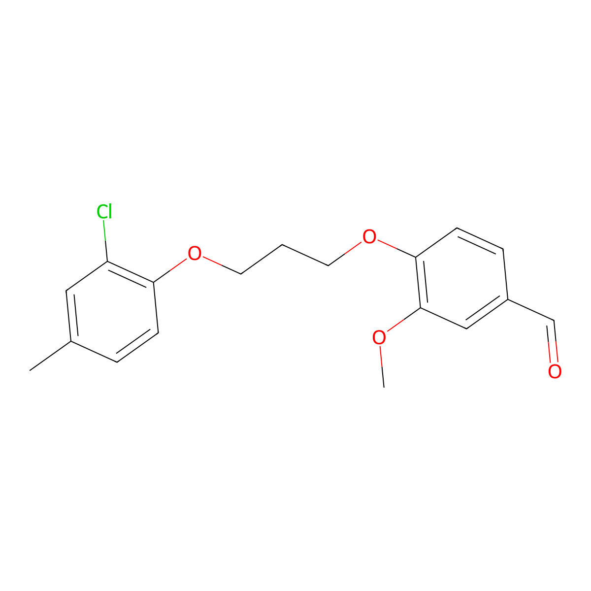 4-[3-(2-Chloro-4-methylphenoxy)propoxy]-3-methoxybenzaldehyde molecular structure, CAS 864664-92-6