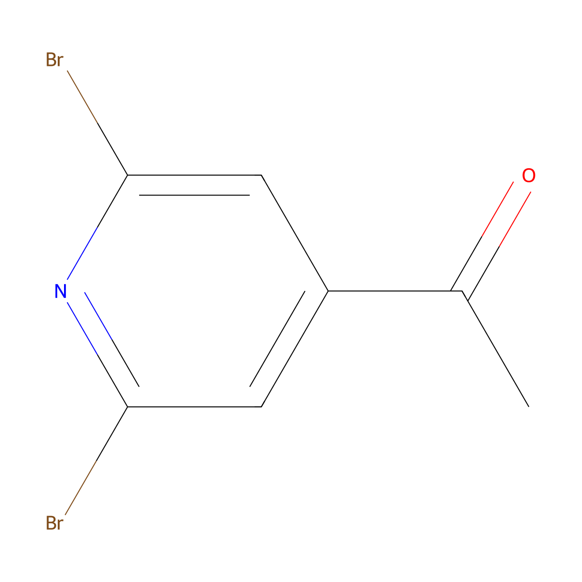 1-(2,6-Dibromopyridin-4-YL)ethanone molecular structure, CAS 864673-99-4