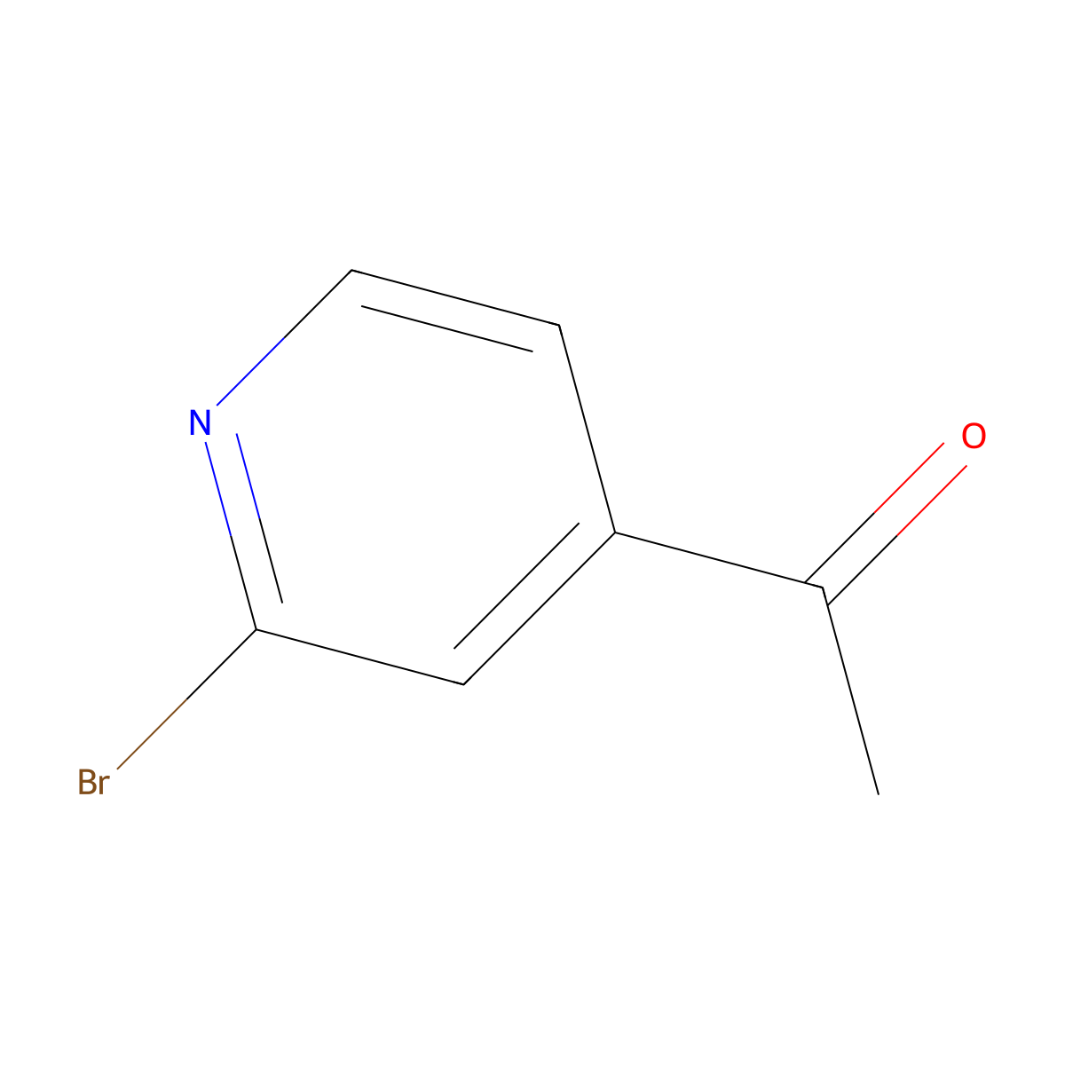 1-(2-Bromopyridin-4-yl)ethan-1-one molecular structure, CAS 864674-02-2