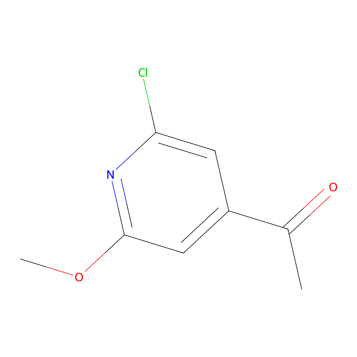 1-(2-Chloro-6-methoxypyridin-4-YL)ethanone molecular structure, CAS 864674-09-9