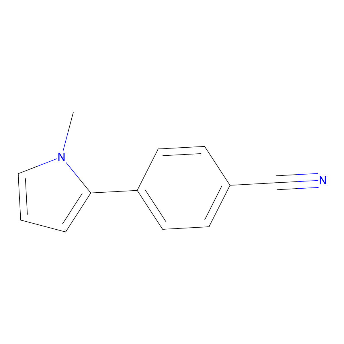 4-(1-Methyl-1H-pyrrol-2-yl)benzonitrile molecular structure, CAS 864679-71-0