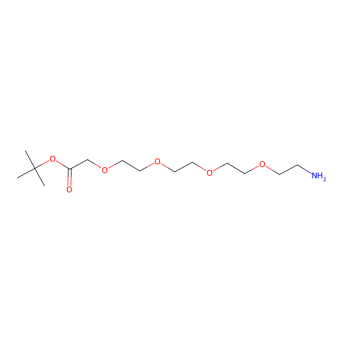 Amino-PEG4-CH2CO2tBu molecular structure, CAS 864680-64-8