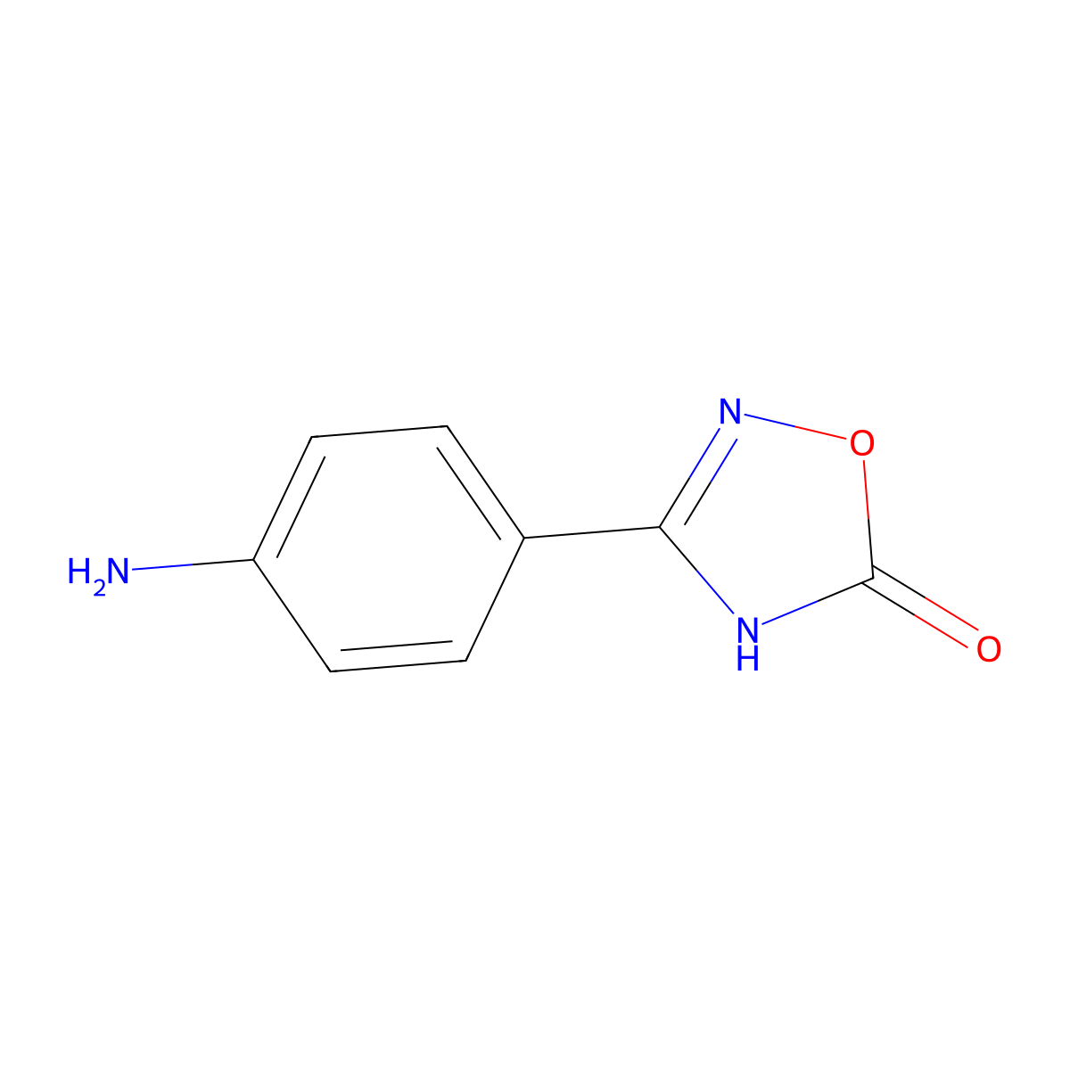 3-(4-Aminophenyl)-1,2,4-oxadiazol-5(2H)-one molecular structure, CAS 864680-71-7
