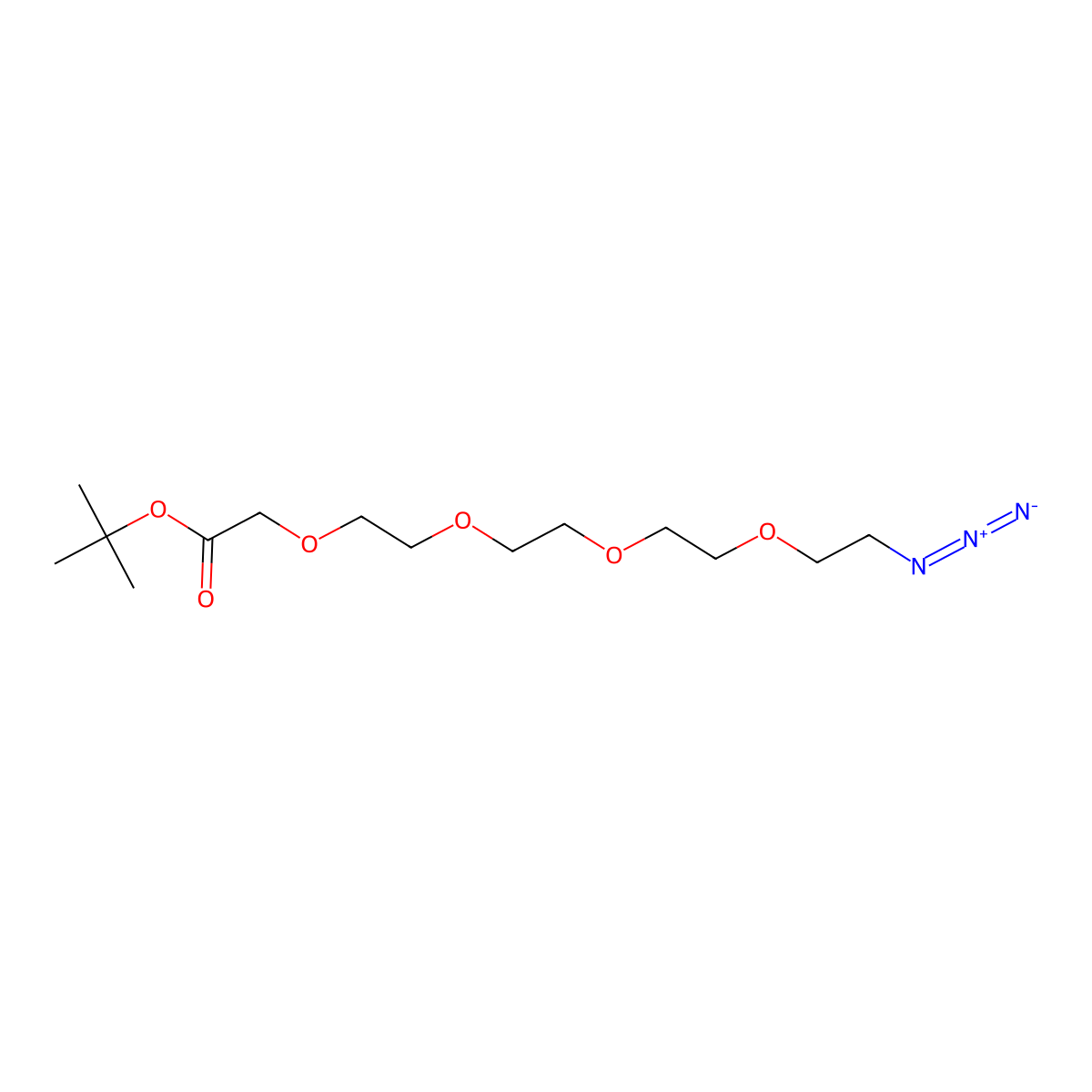 Azido-PEG4-CH2-Boc molecular structure, CAS 864681-04-9