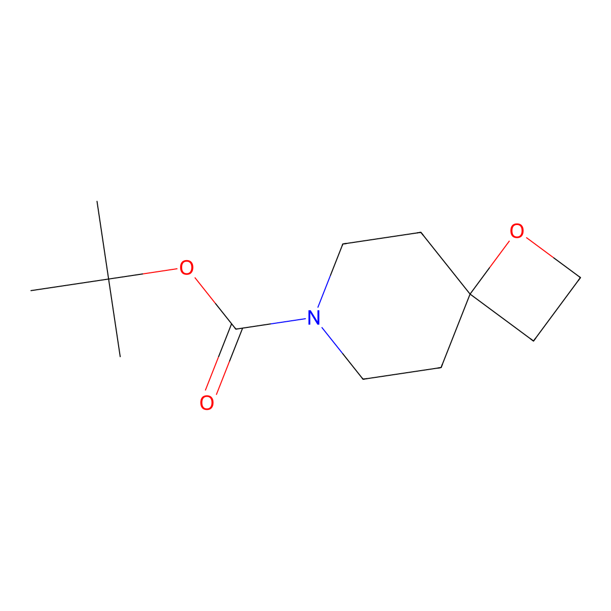 Tert-butyl 1-oxa-7-azaspiro[3.5]nonane-7-carboxylate molecular structure, CAS 864684-96-8
