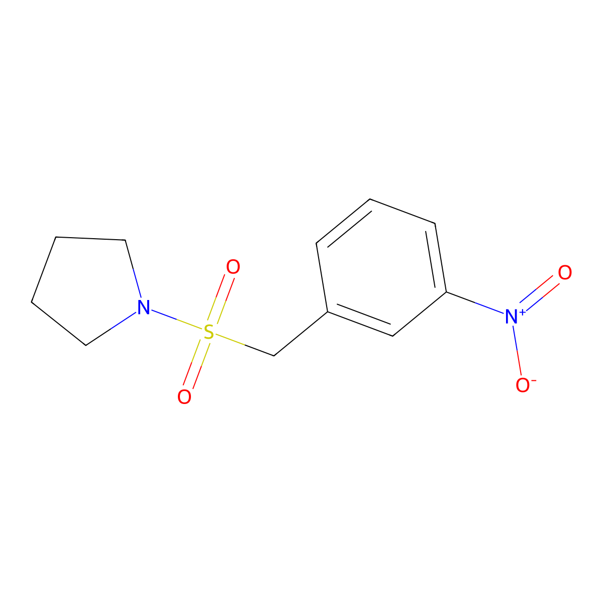 1-[(3-Nitrophenyl)methanesulfonyl]pyrrolidine molecular structure, CAS 864685-23-4