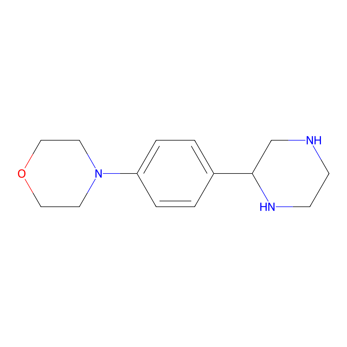 4-(4-Piperazin-2-yl-phenyl)morpholine molecular structure, CAS 864685-27-8