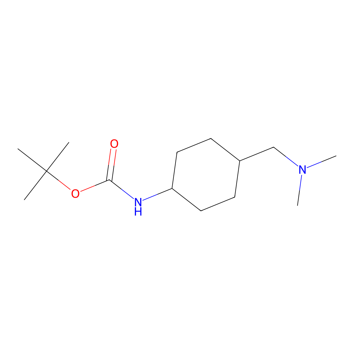 tert-butyl N-{4-[(dimethylamino)methyl]cyclohexyl}carbamate molecular structure, CAS 864689-69-0