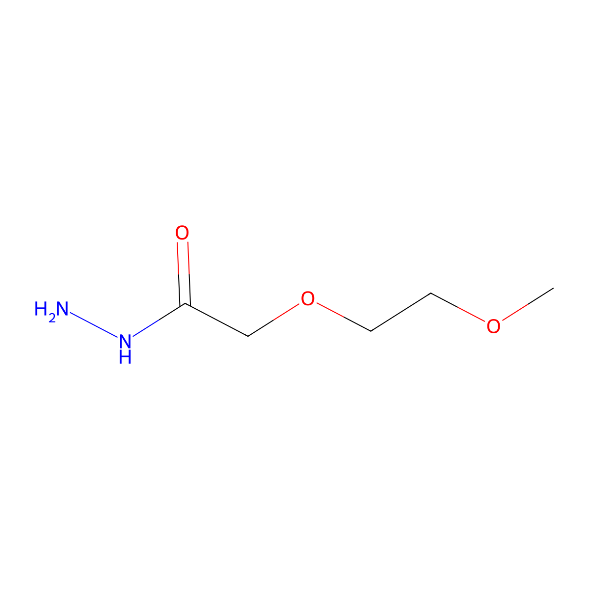 2-(2-Methoxyethoxy)acetohydrazide molecular structure, CAS 86469-86-5