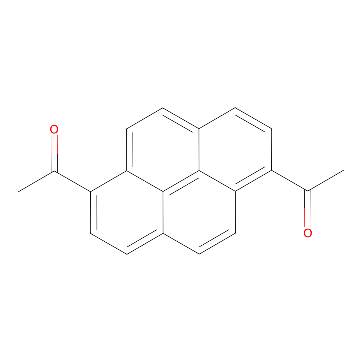1-(6-Acetylpyren-1-yl)ethanone molecular structure, CAS 86471-04-7