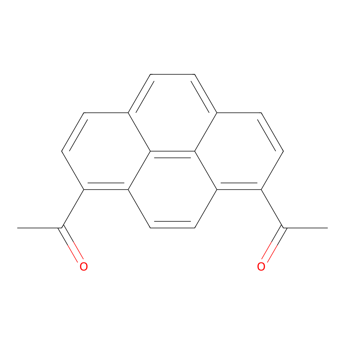 1,1'-Pyrene-1,8-diyldiethanone molecular structure, CAS 86471-06-9