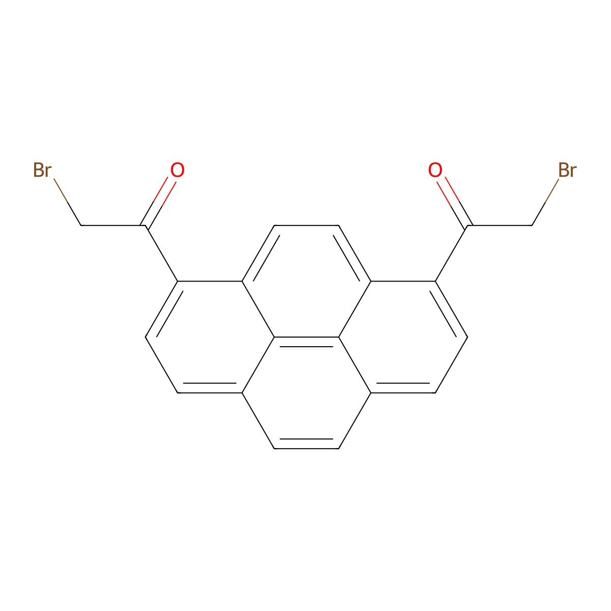 2-Bromo-1-(8-(2-bromoacetyl)pyren-1-yl)ethanone molecular structure, CAS 86471-07-0