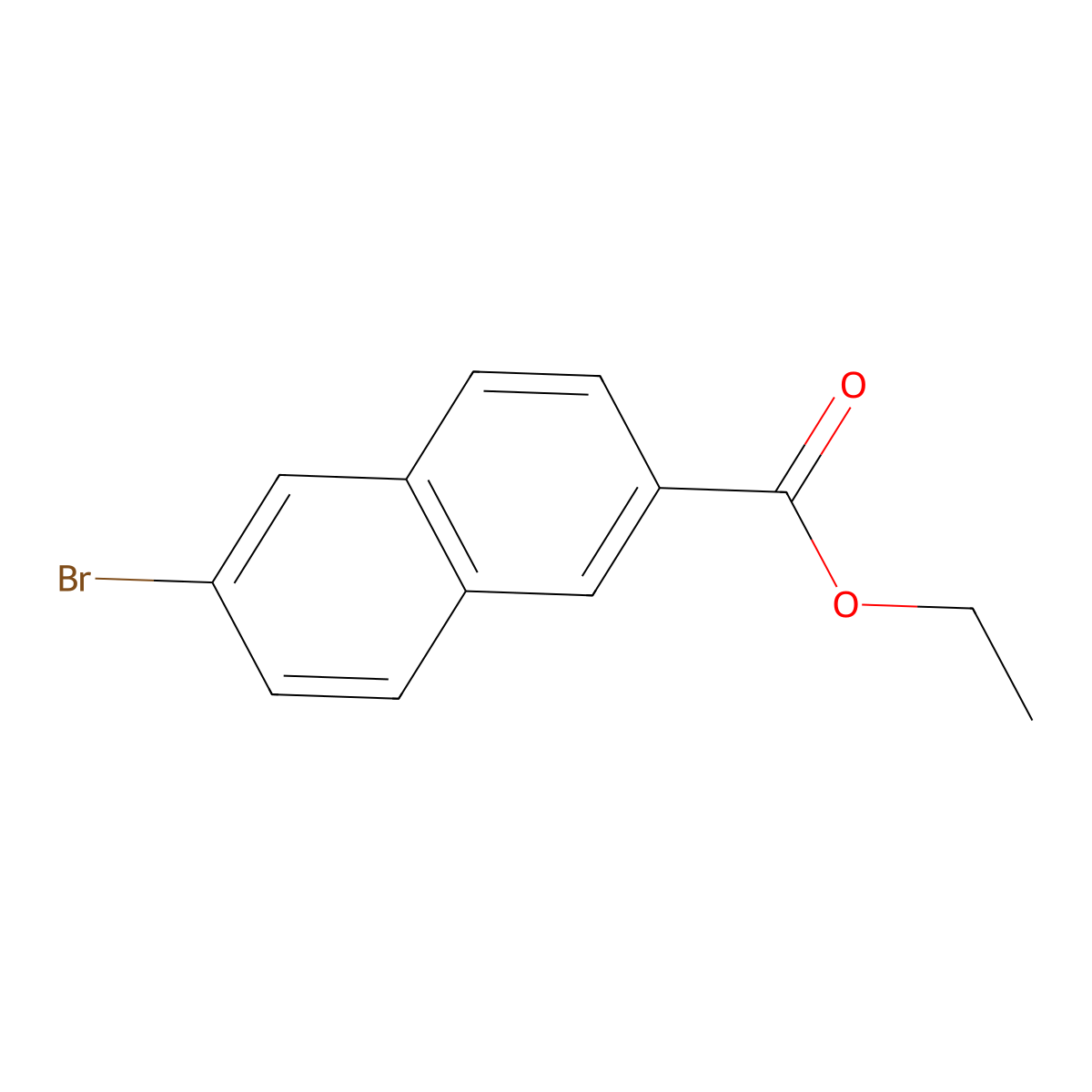Ethyl 6-bromonaphthalene-2-carboxylate molecular structure, CAS 86471-14-9