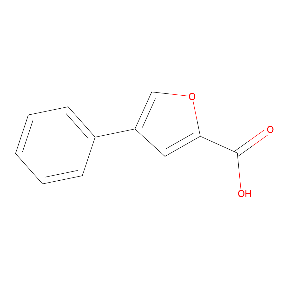 4-Phenylfuran-2-carboxylic acid molecular structure, CAS 86471-28-5