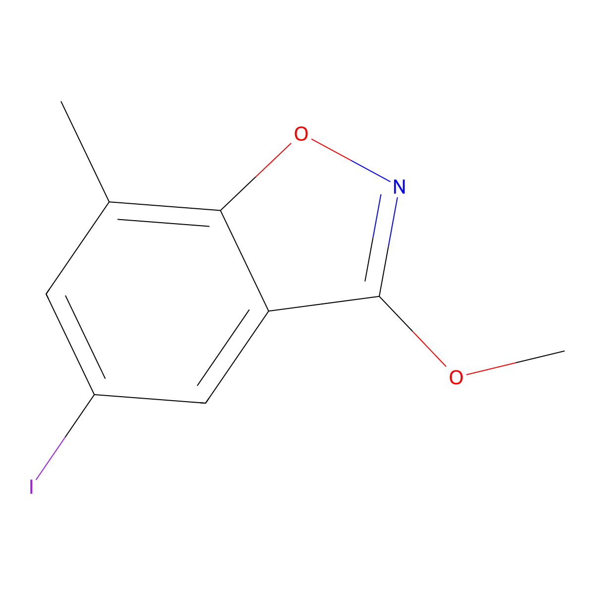 5-Iodo-3-methoxy-7-methylbenzo[d]isoxazole molecular structure, CAS 864756-01-4