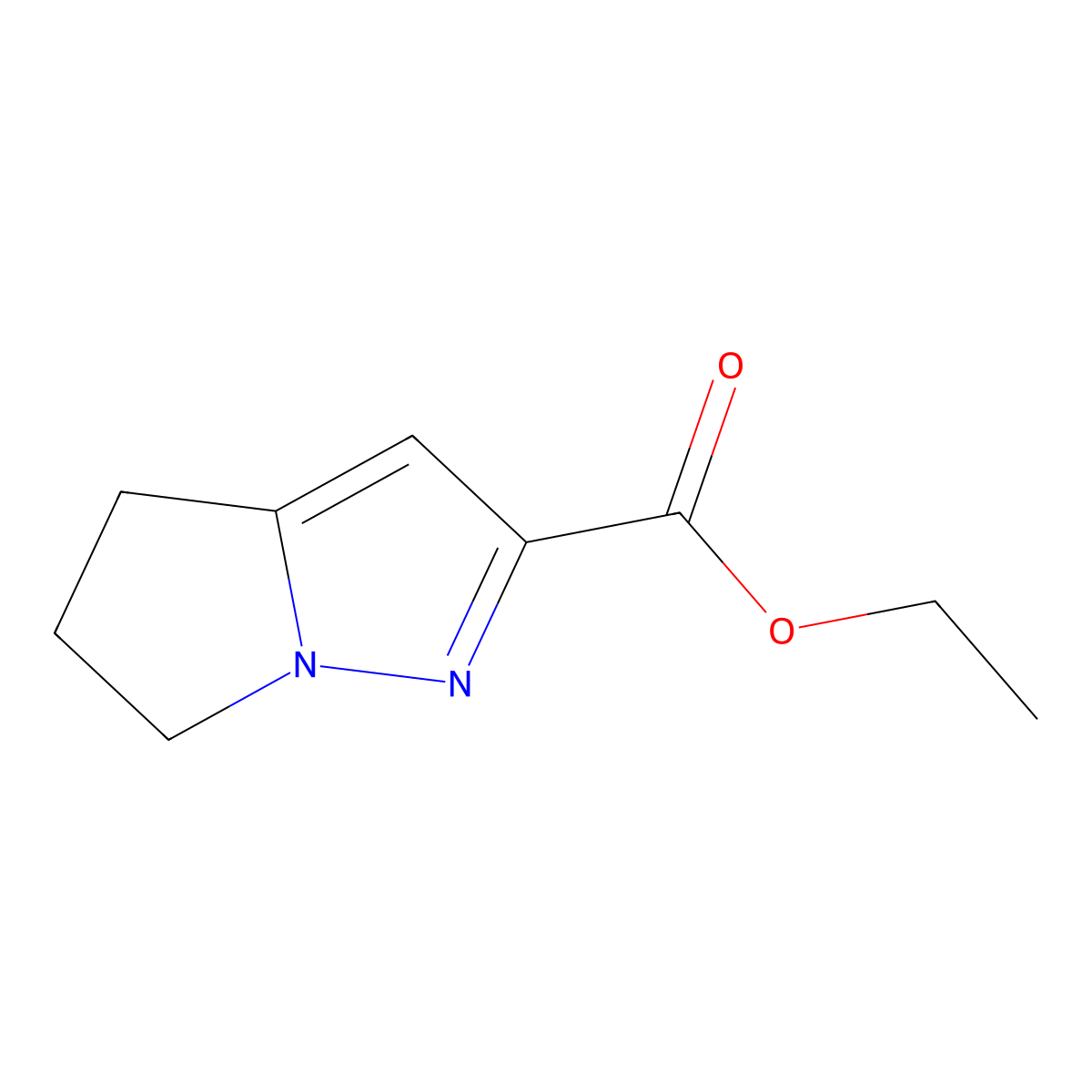 ethyl 5,6-dihydro-4H-pyrrolo[1,2-b]pyrazole-2-carboxylate molecular structure, CAS 86477-09-0