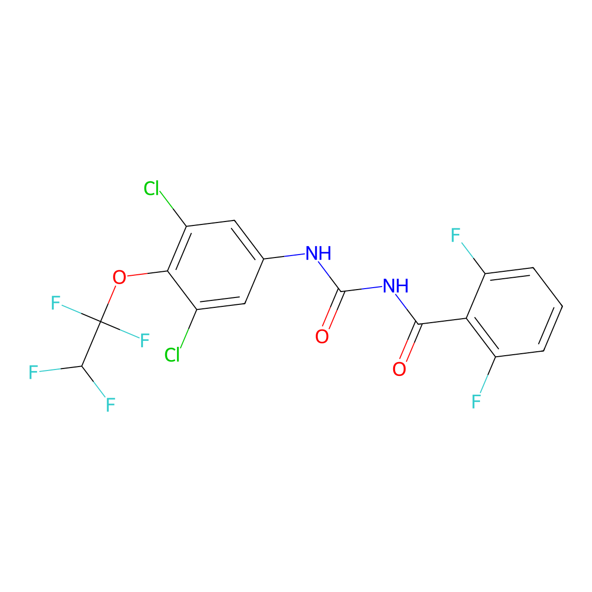 Hexaflumuron molecular structure, CAS 86479-06-3