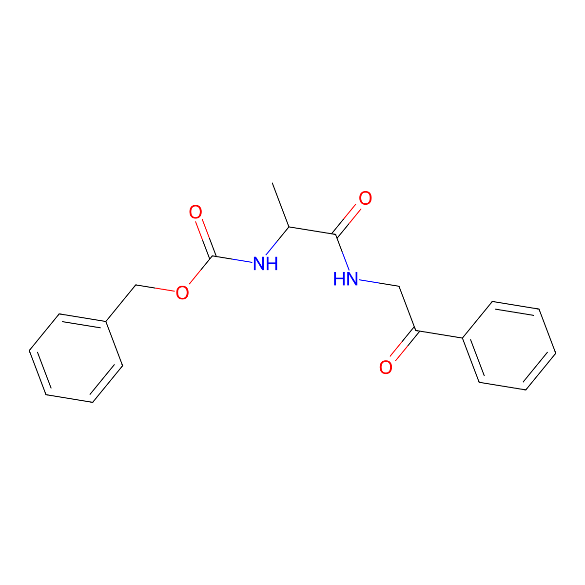[1-(2-Oxo-2-phenyl-ethylcarbamoyl)-ethyl]-carbamic acid benzyl ester molecular structure, CAS 864825-19-4