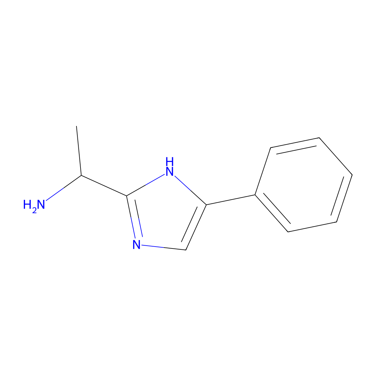 (1S)-1-(5-Phenyl-1H-imidazol-2-yl)ethan-1-amine molecular structure, CAS 864825-23-0