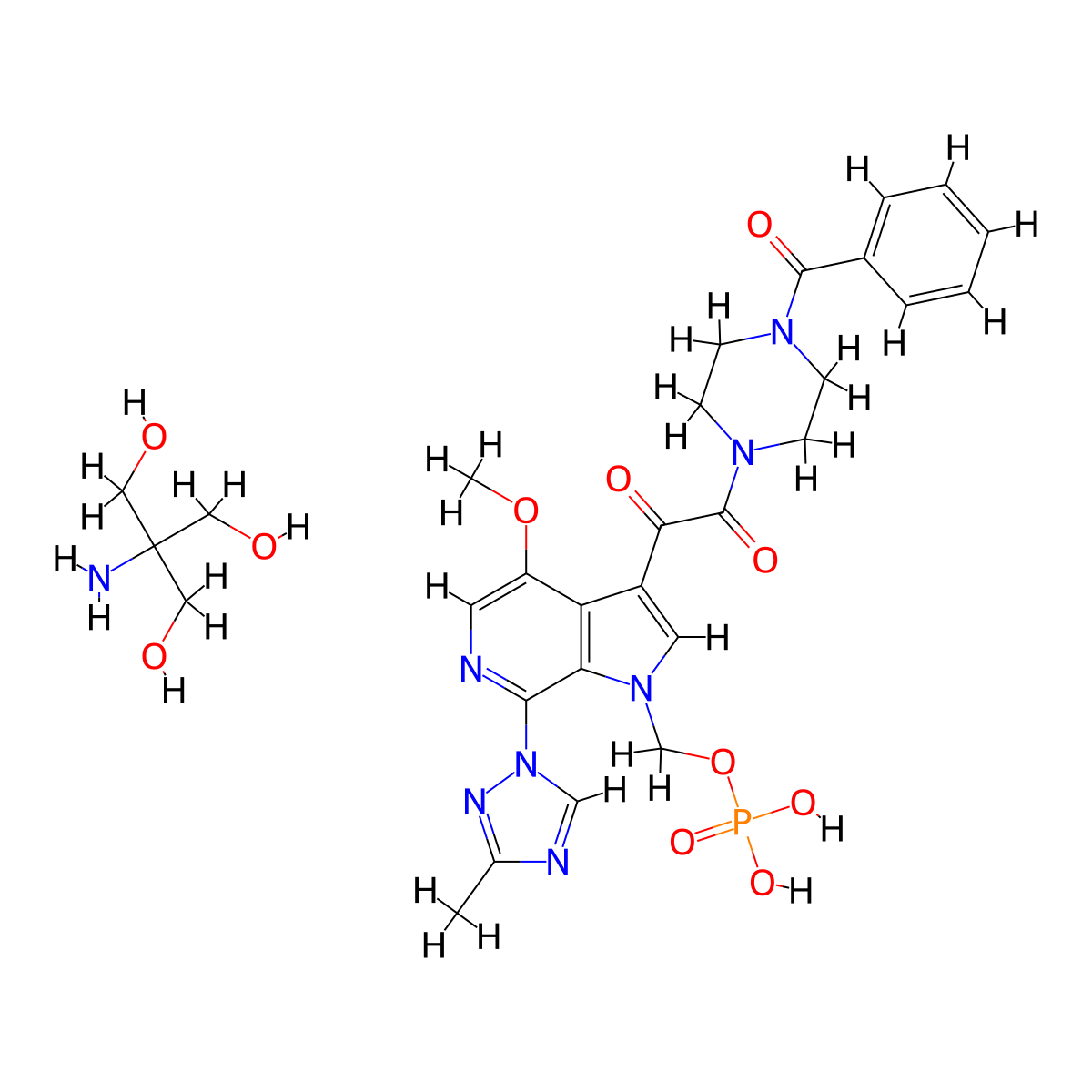 Fostemsavir Tromethamine molecular structure, CAS 864953-39-9