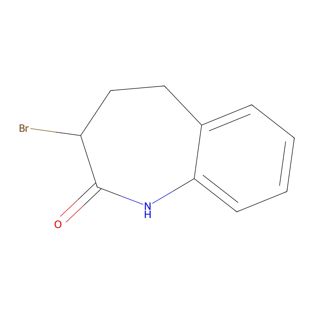 3-Bromo-1,3,4,5-tetrahydro-2H-1-benzazepin-2-one molecular structure, CAS 86499-96-9