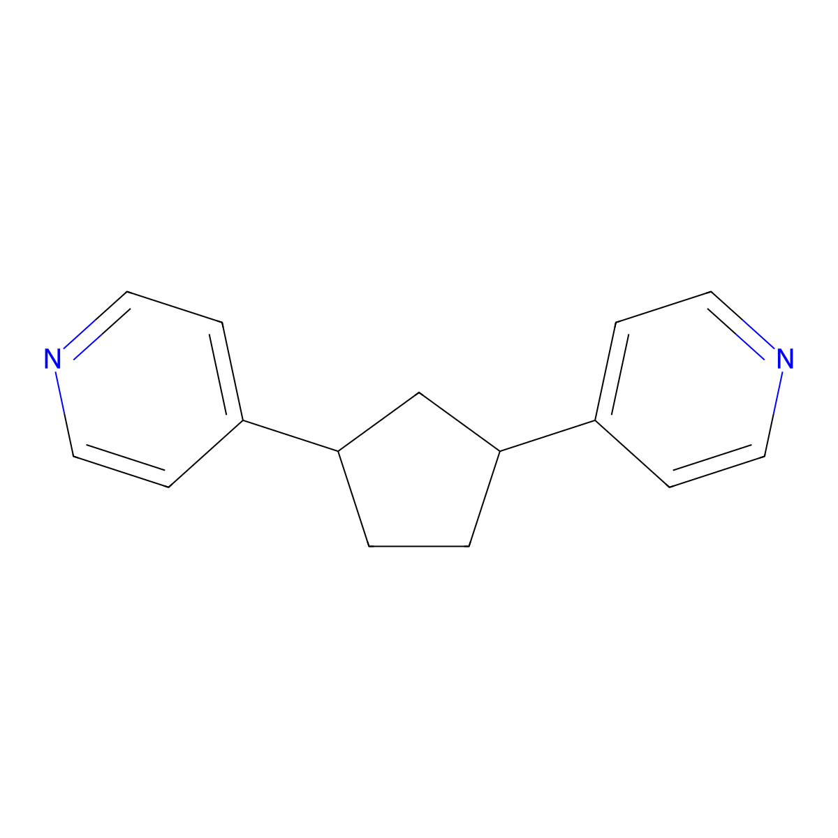 1,3-Bis(4-pyridyl)cyclopentane molecular structure, CAS 865075-20-3