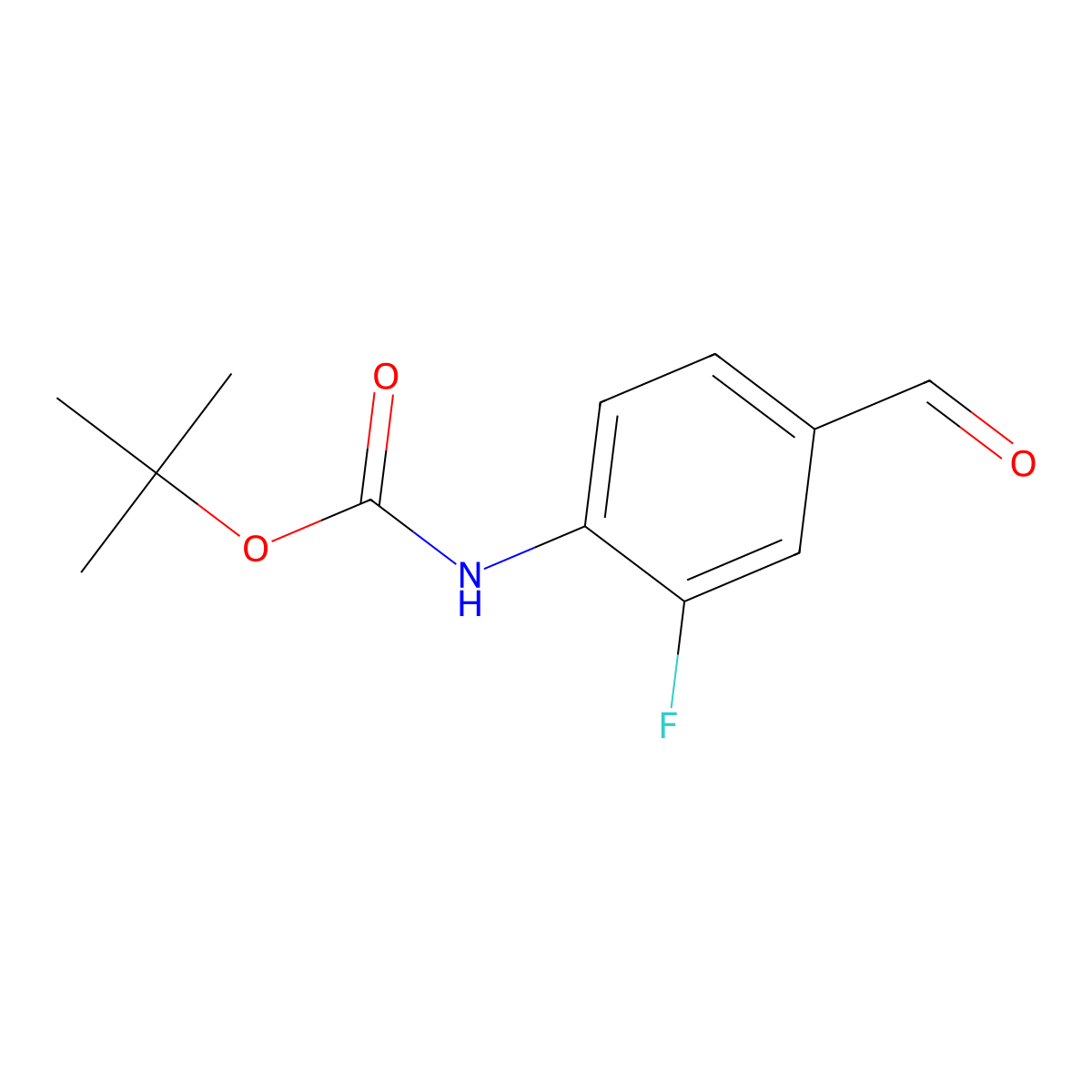 tert-Butyl (2-fluoro-4-formylphenyl)carbamate molecular structure, CAS 865450-09-5
