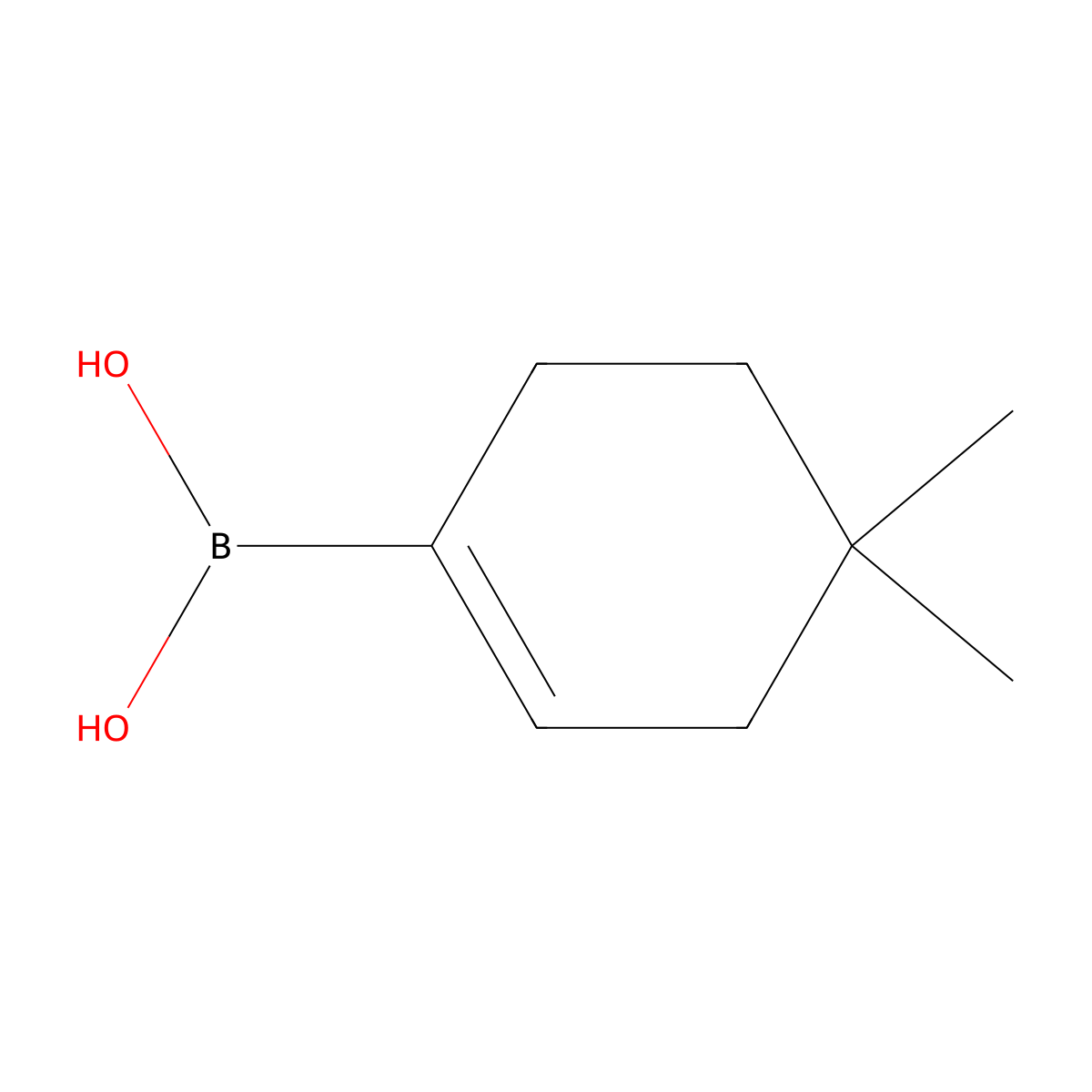 4,4-Dimethylcyclohexen-1-ylboronic acid molecular structure, CAS 865869-28-9