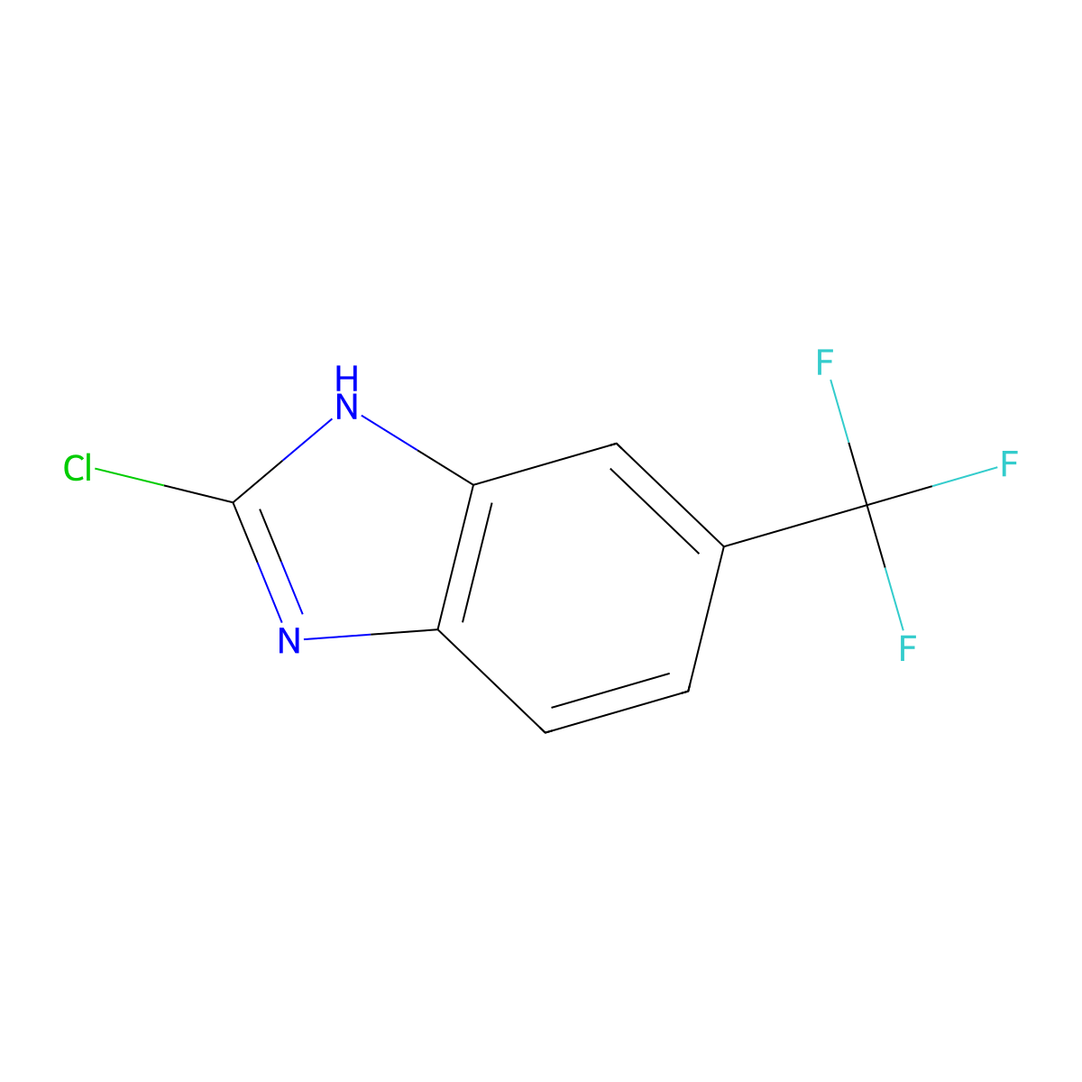 2-chloro-6-(trifluoromethyl)-1H-benzimidazole molecular structure, CAS 86604-86-6