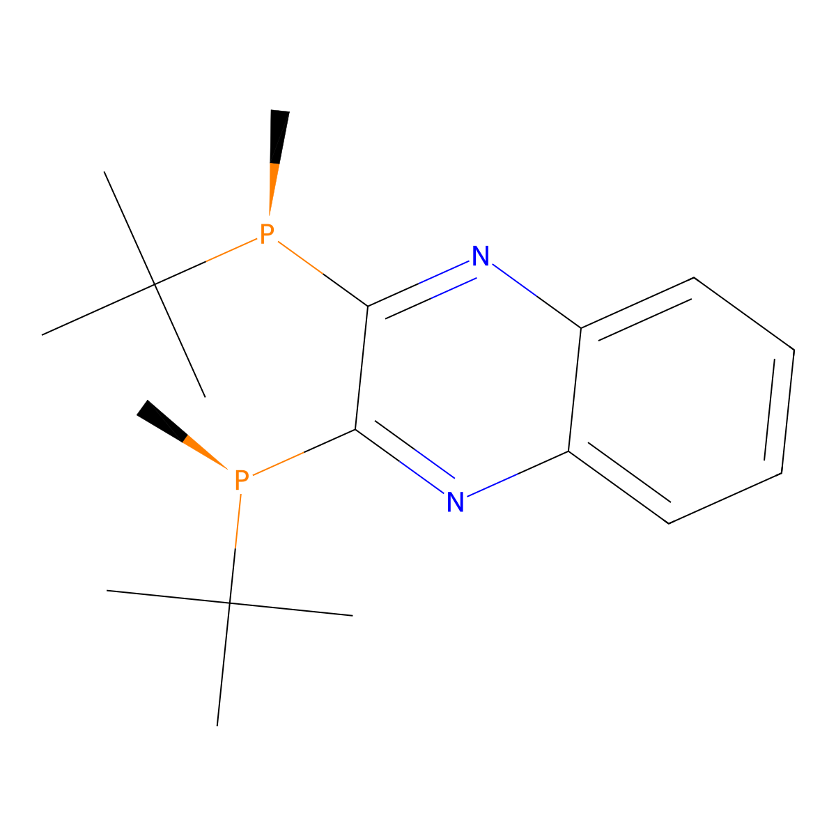 2,3-Bis((R)-tert-butyl(methyl)phosphino)quinoxaline molecular structure, CAS 866081-62-1