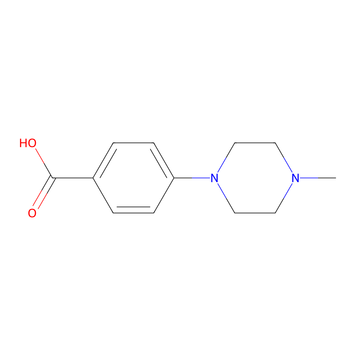 4-(4-Methylpiperazin-1-yl)benzoic acid molecular structure, CAS 86620-62-4