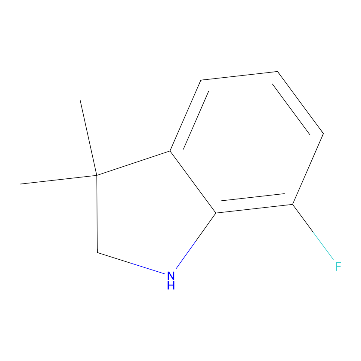 7-Fluoro-3,3-dimethylindoline molecular structure, CAS 866208-25-5