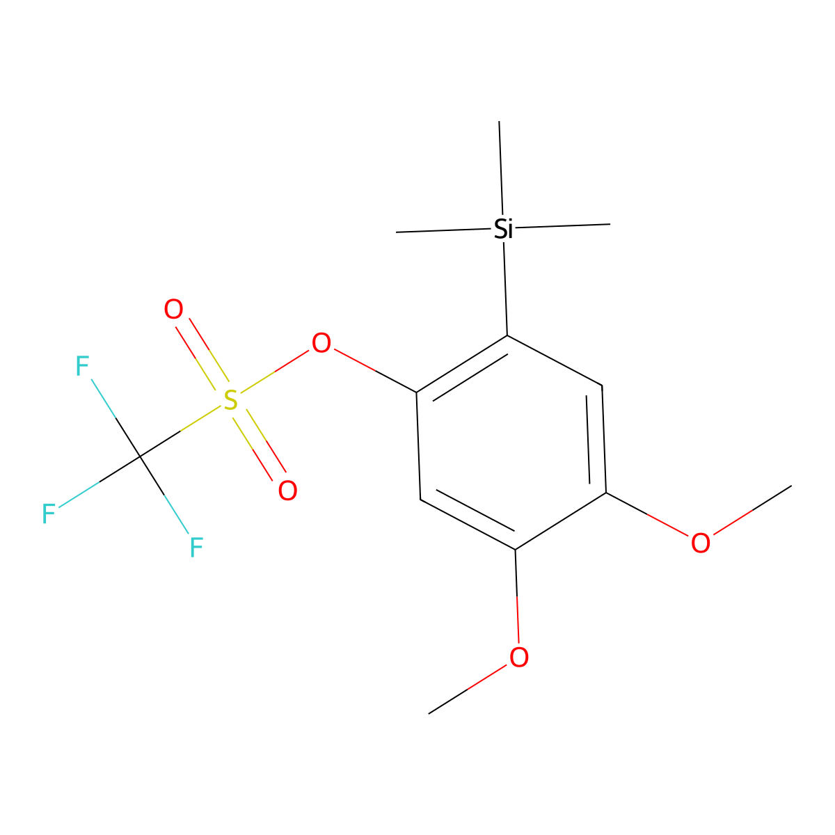 4,5-Dimethoxy-2-(trimethylsilyl)phenyl Trifluoromethanesulfonate molecular structure, CAS 866252-52-0