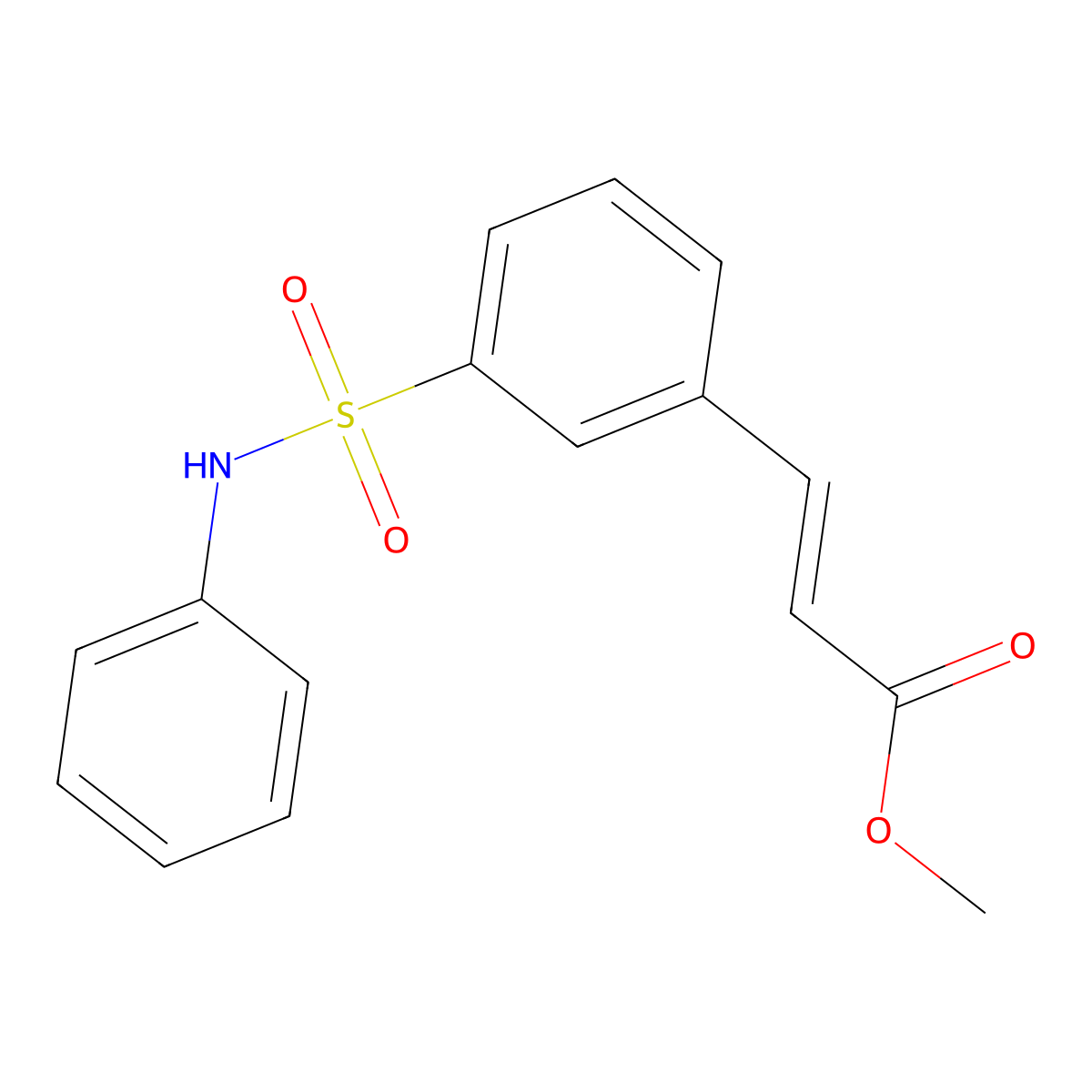 3-(3-Phenylsulfamoylphenyl)acrylic acid methyl ester molecular structure, CAS 866323-86-6