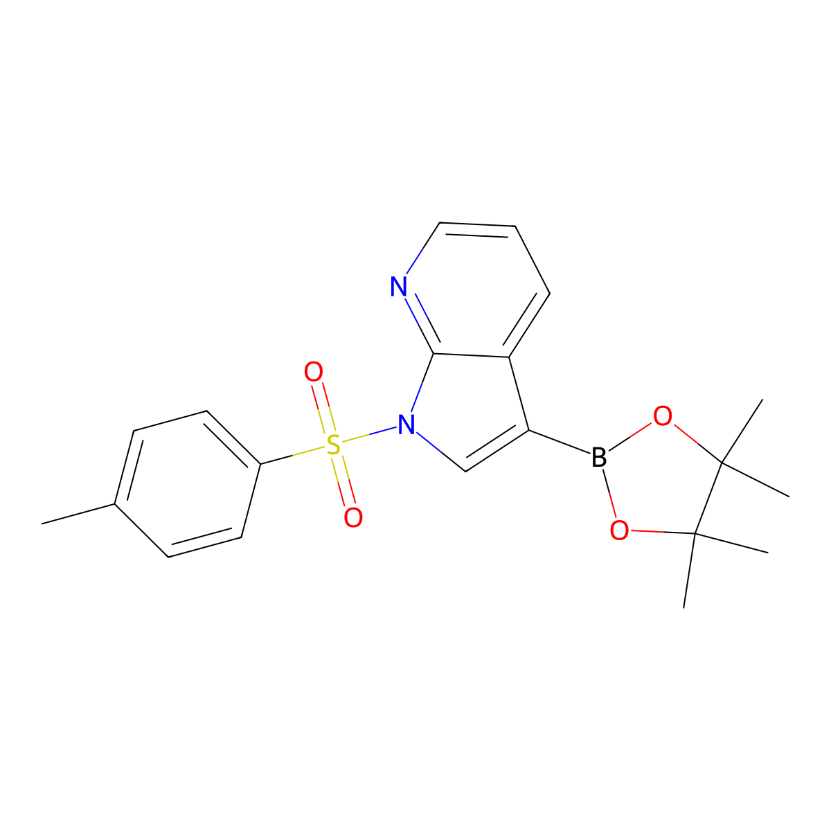 3-(4,4,5,5-Tetramethyl-1,3,2-dioxaborolan-2-yl)-1-tosyl-1H-pyrrolo[2,3-b]pyridine molecular structure, CAS 866545-91-7