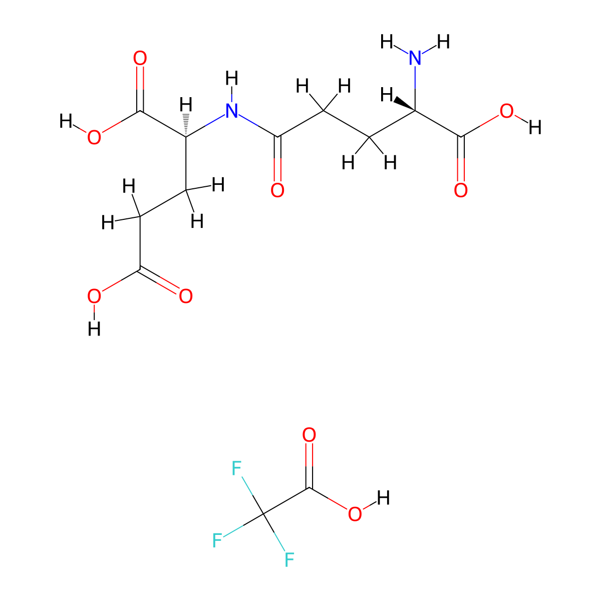 (S)-2-((S)-4-Amino-4-carboxybutanamido)pentanedioic acid trifluoroacetate molecular structure, CAS 866556-99-2