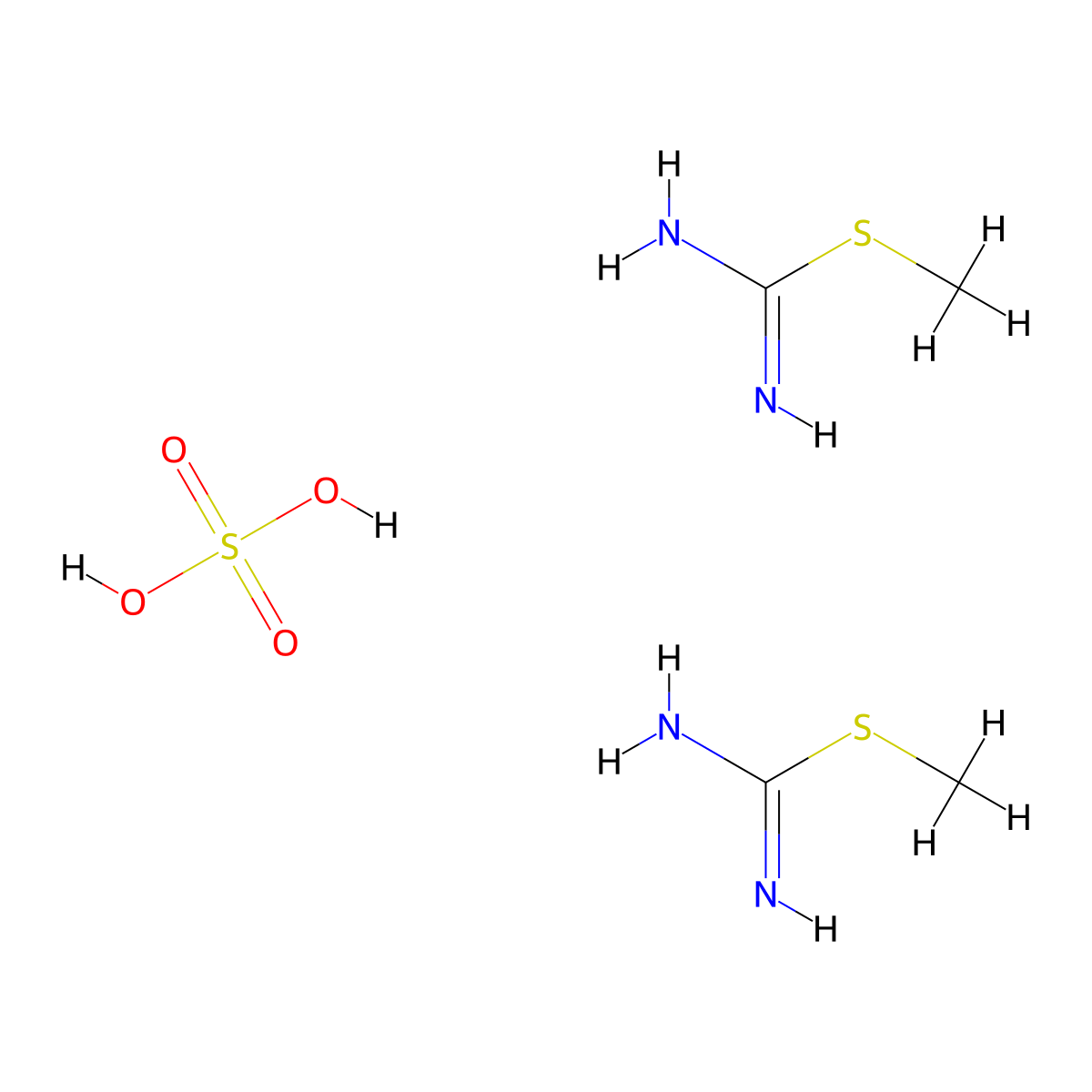 Bis(S-methylisothiouronium) sulfate molecular structure, CAS 867-44-7