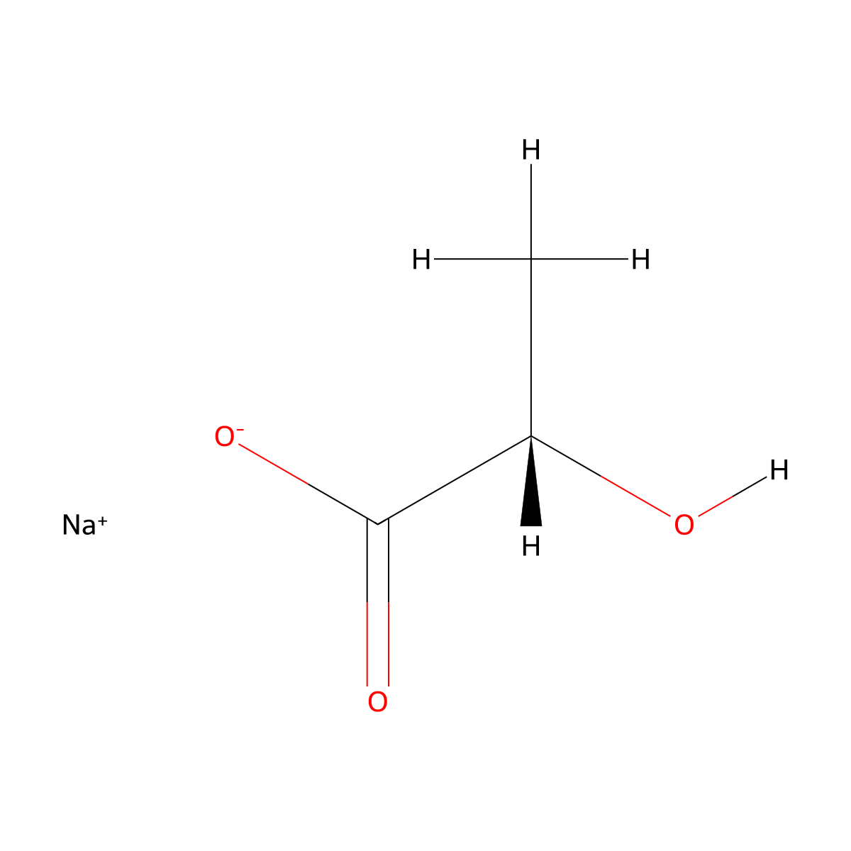 sodium (2S)-2-hydroxypropanoate molecular structure, CAS 867-56-1