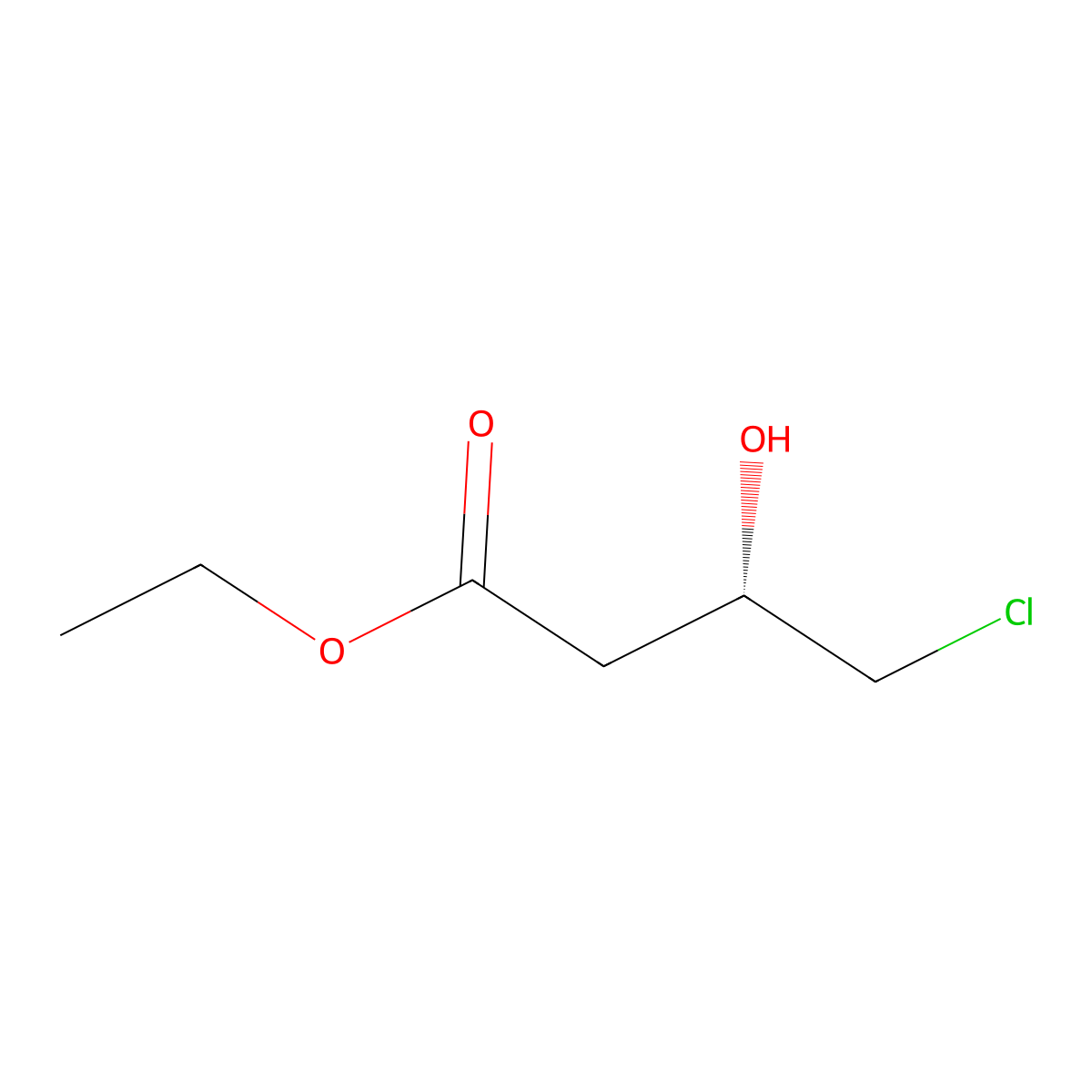 Ethyl (3S)-4-chloro-3-hydroxybutanoate molecular structure, CAS 86728-85-0